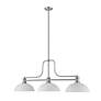 5_Melange 52" Wide Brushed Nickel 3-Light Billiard Pendant more views