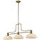 Melange 52" Wide Heritage Brass 3-Light Billiard Pendant