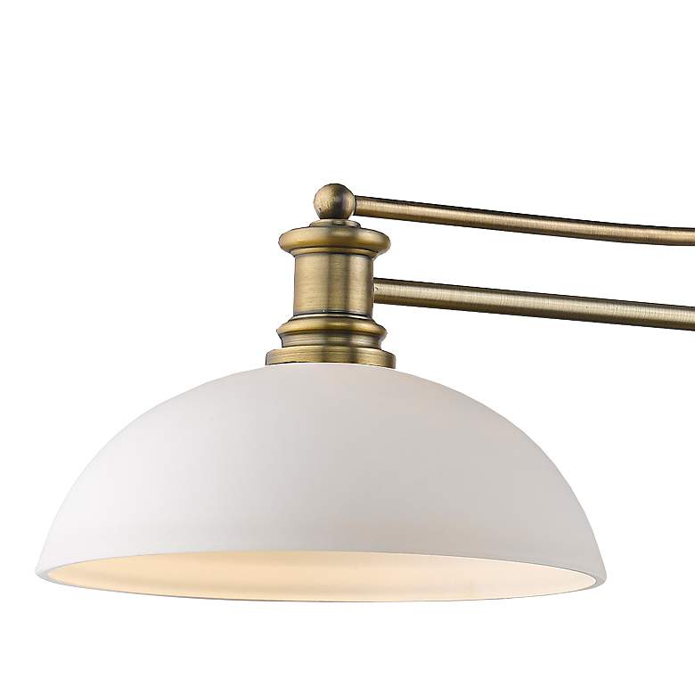 Image 2 Melange 52" Wide Heritage Brass 3-Light Billiard Pendant more views