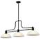 Melange 52" Wide Matte Black 3-Light Pendant