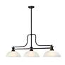 3_Melange 52" Wide Matte Black 3-Light Pendant more views