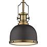 2_Melange 8 1/4" Wide Bronze and Heritage Brass Mini Pendant more views