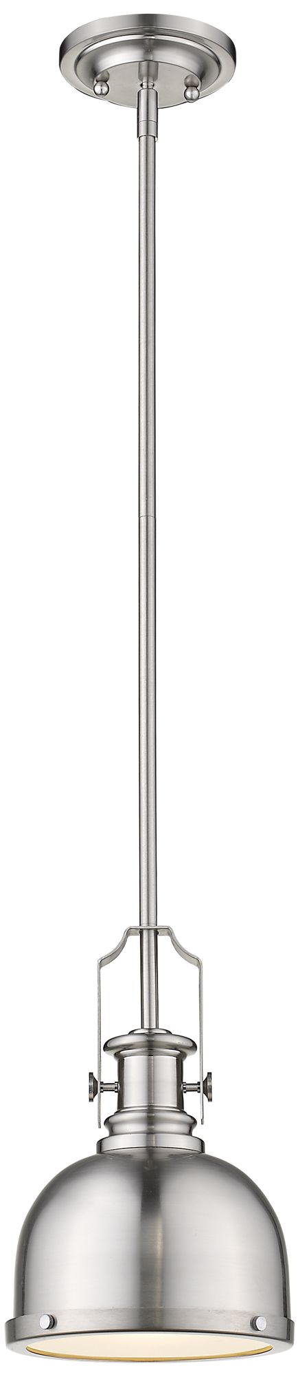 Melange by Z-Lite Brushed Nickel 8.25 inch 1 Light Mini Pendant