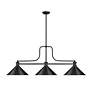 2_Melange by Z-Lite Matte Black 3 Light Billiard Light more views