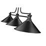 4_Melange by Z-Lite Matte Black 3 Light Billiard Light more views