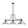 3_Melange by Z-Lite Matte Black 3 Light Billiard Light more views