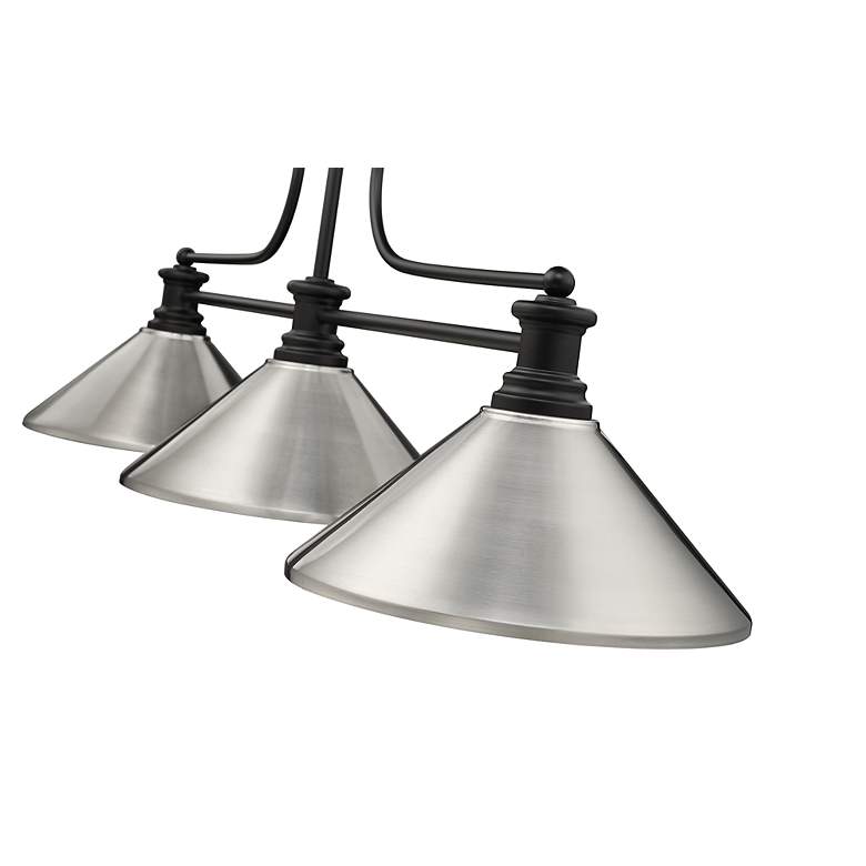 Image 4 Melange by Z-Lite Matte Black 3 Light Billiard Light more views