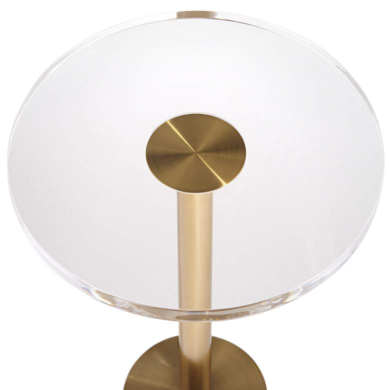 Image 4 Melanie 11 3/4" Wide Brushed Gold Round Side Table more views