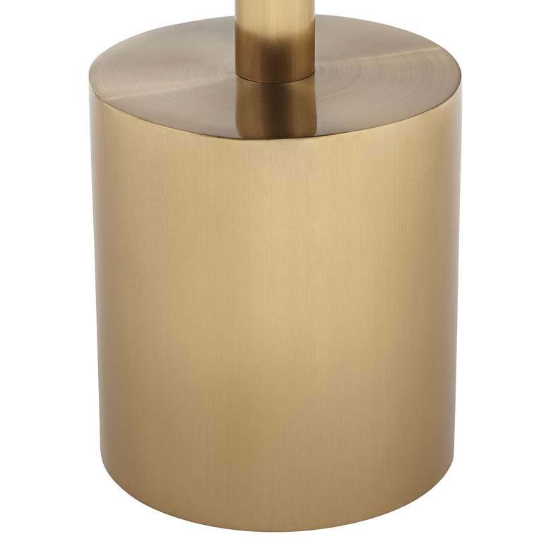 Image 6 Melanie 11 3/4" Wide Brushed Gold Round Side Table more views