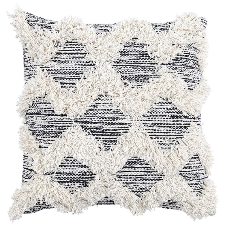 Image 1 Melanie Black and Ivory 20" Square Decorative Pillow