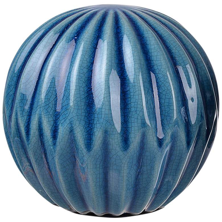 Image 2 Melanie Marbleized Blue Decorative Balls Set of 6 more views