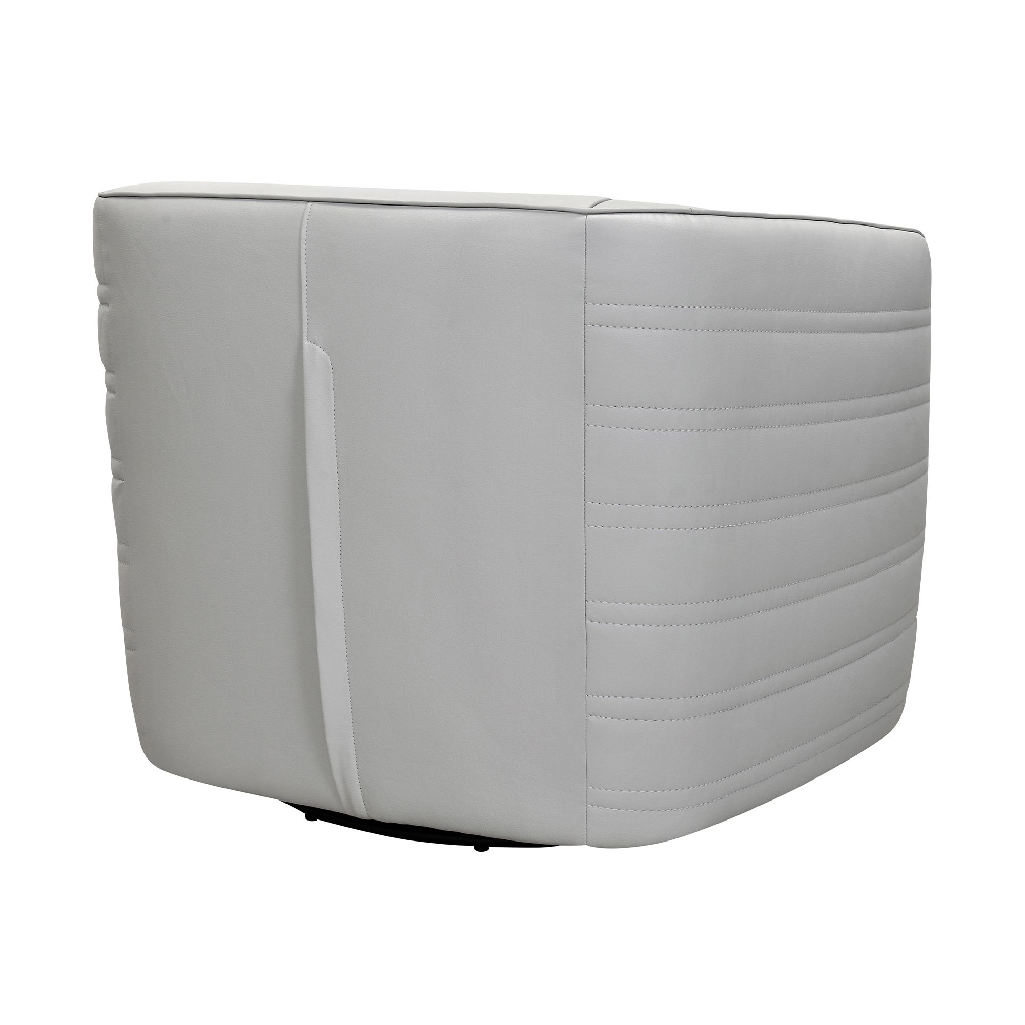 Image 4 Melanie Swivel Chair in Dove Gray Genuine Leather more views