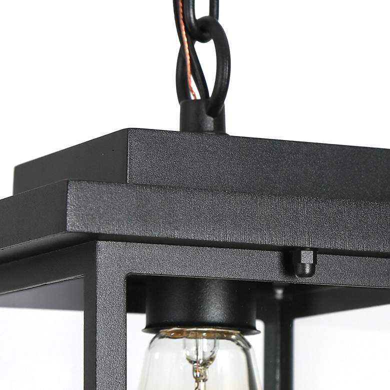 Image 3 Melansa 10.6" High Black Glass Outdoor Hanging Light more views