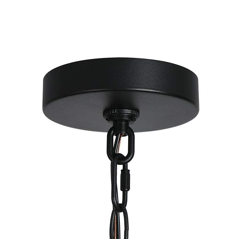 Image 5 Melansa 10.6" High Black Glass Outdoor Hanging Light more views