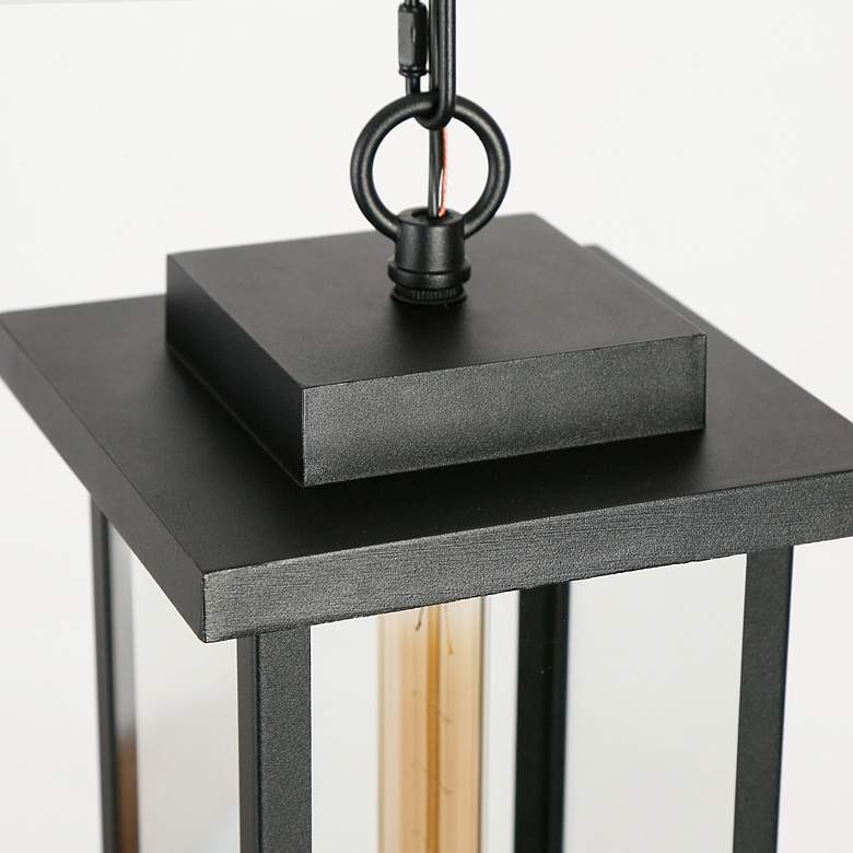 Image 2 Melansa 15.4" High Black Glass Outdoor Hanging Light more views