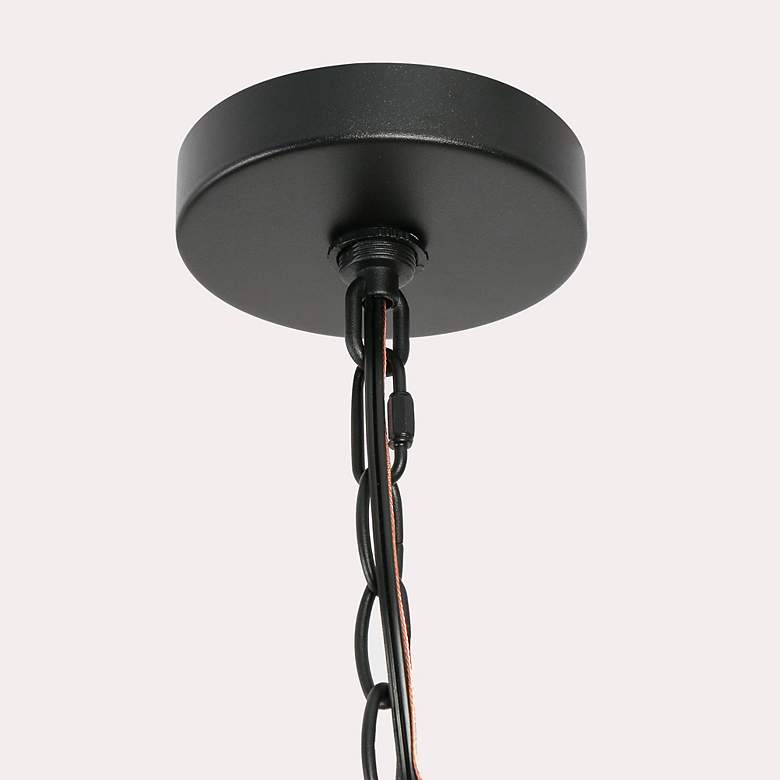 Image 4 Melansa 15.4" High Black Glass Outdoor Hanging Light more views