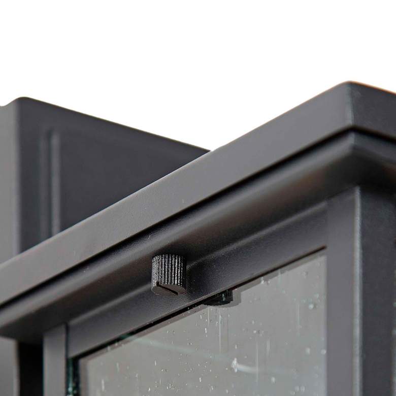 Image 5 Melanthius 10 1/2" High Textured Black Outdoor Wall Light more views