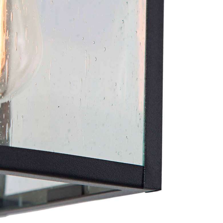 Image 6 Melanthius 10 1/2" High Textured Black Outdoor Wall Light more views