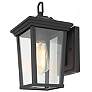 1_Melanthius 11 3/4" High Textured Black Outdoor Wall Light