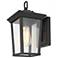 Melanthius 11 3/4" High Textured Black Outdoor Wall Light