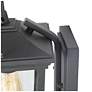 3_Melanthius 11 3/4" High Textured Black Outdoor Wall Light more views