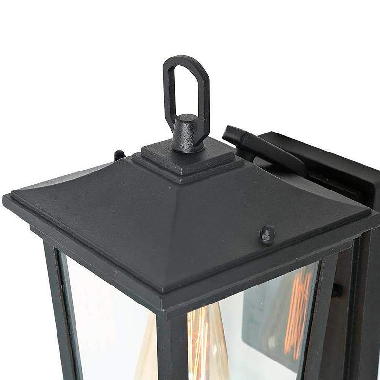 Image 4 Melanthius 11 3/4" High Textured Black Outdoor Wall Light more views