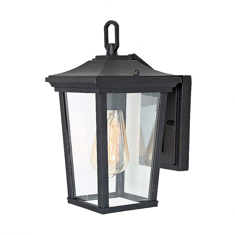 Image 5 Melanthius 11 3/4" High Textured Black Outdoor Wall Light more views