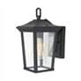 5_Melanthius 11 3/4" High Textured Black Outdoor Wall Light more views