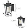 6_Melanthius 11 3/4" High Textured Black Outdoor Wall Light more views