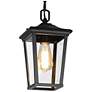 1_Melanthius 12 1/2" High Textured Black Outdoor Hanging Light