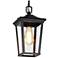 Melanthius 12 1/2" High Textured Black Outdoor Hanging Light