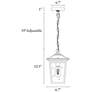 6_Melanthius 12 1/2" High Textured Black Outdoor Hanging Light more views
