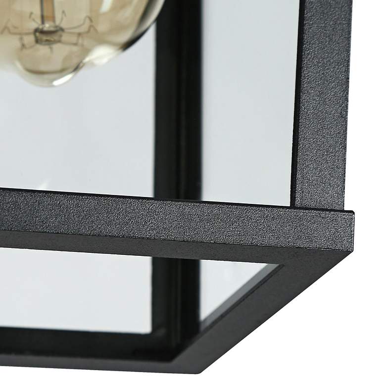 Image 7 Melanthius 12 1/2" High Textured Black Outdoor Hanging Light more views