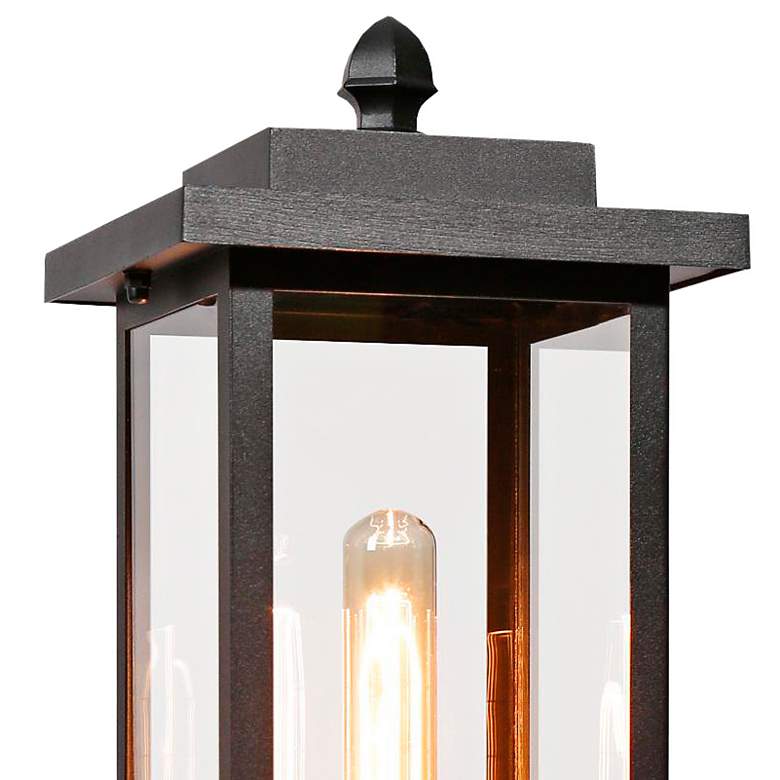 Image 2 Melanthius 15 3/4" High Textured Black Outdoor Post Light more views