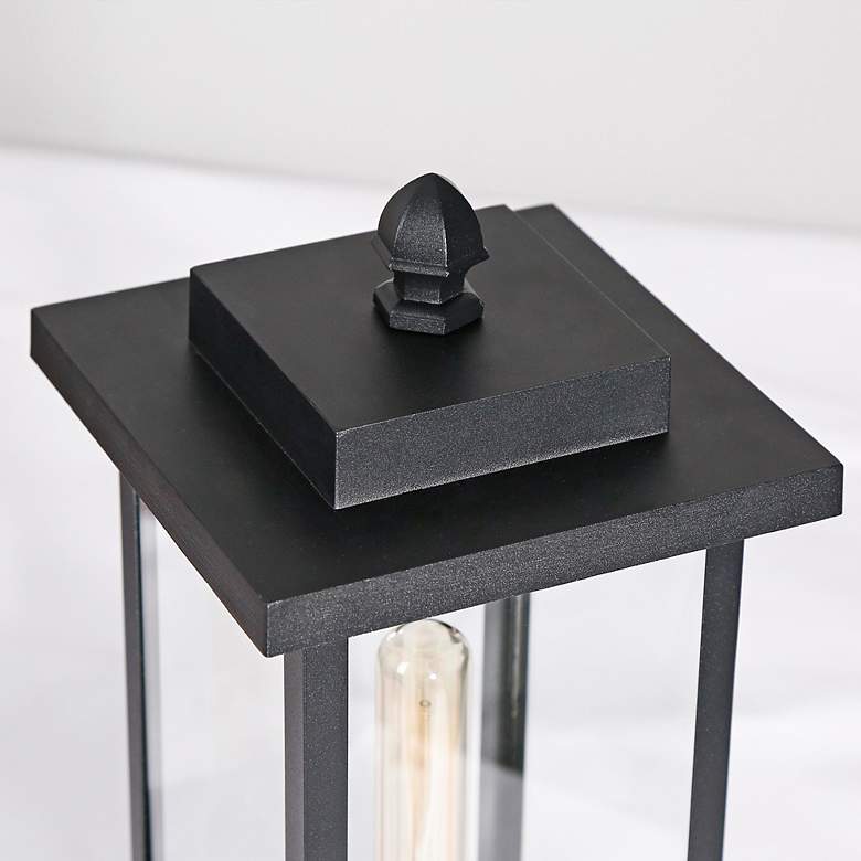 Image 3 Melanthius 15 3/4" High Textured Black Outdoor Post Light more views