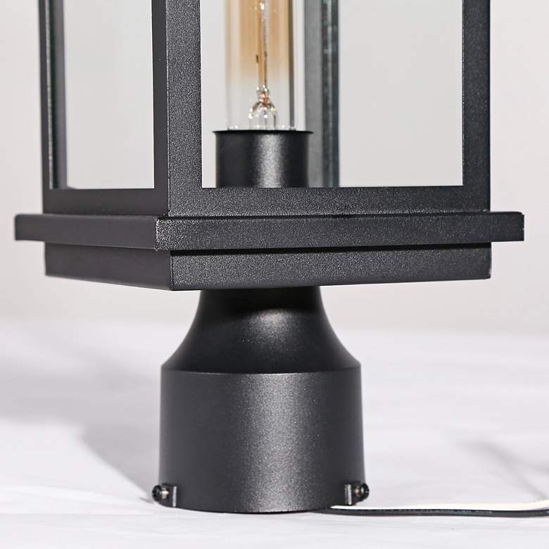 Image 4 Melanthius 15 3/4" High Textured Black Outdoor Post Light more views