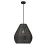 2_Melany 17 1/2" Wide Natural Black Pendant Light more views