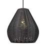 3_Melany 17 1/2" Wide Natural Black Pendant Light more views