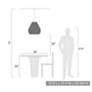 7_Melany 17 1/2" Wide Natural Black Pendant Light more views