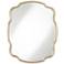 Melba Champagne Gold 33" x 42" Curved Wall Mirror