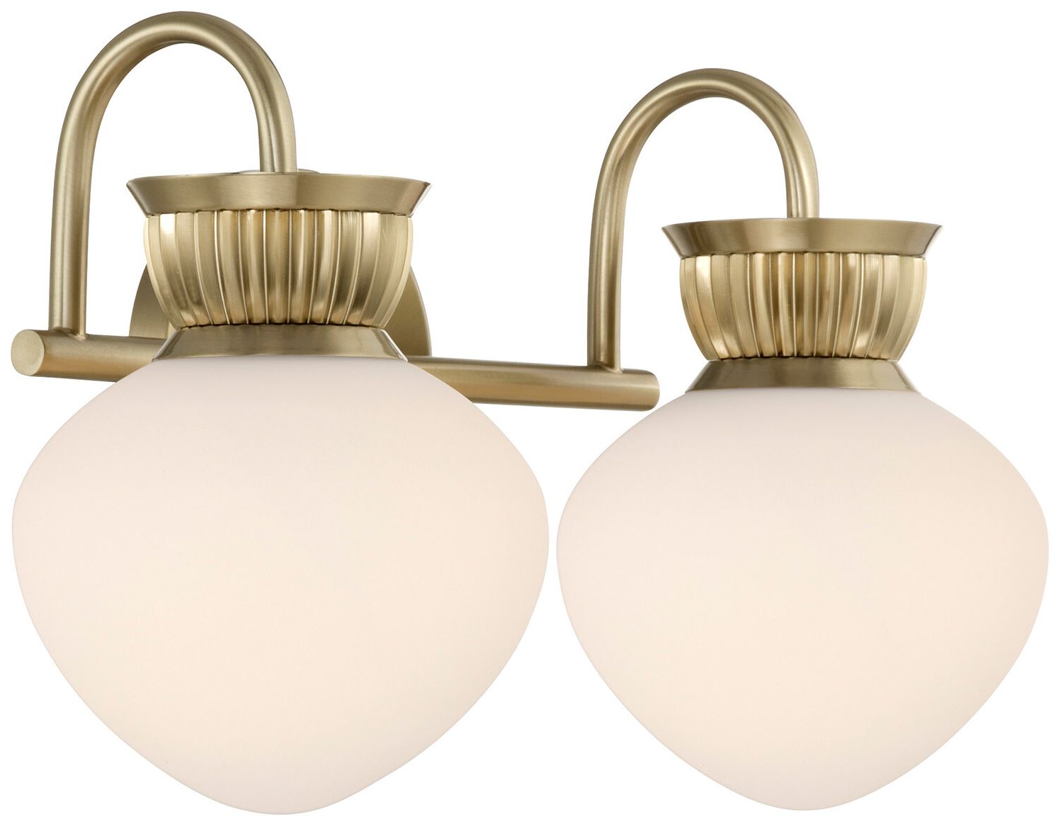 Melbourne 2-Light Bathroom Vanity Light in Noble Brass