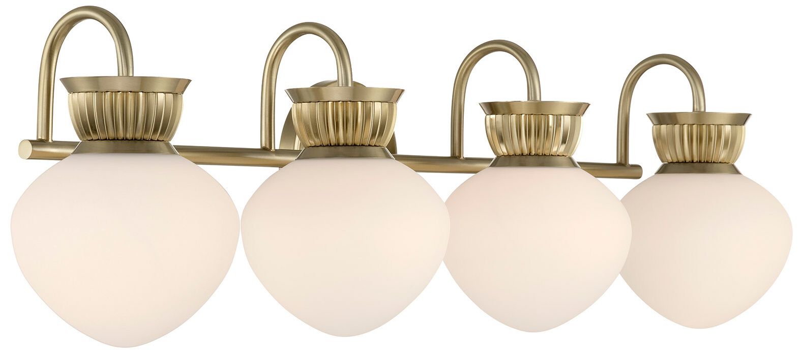 Melbourne 4-Light Bathroom Vanity Light in Noble Brass