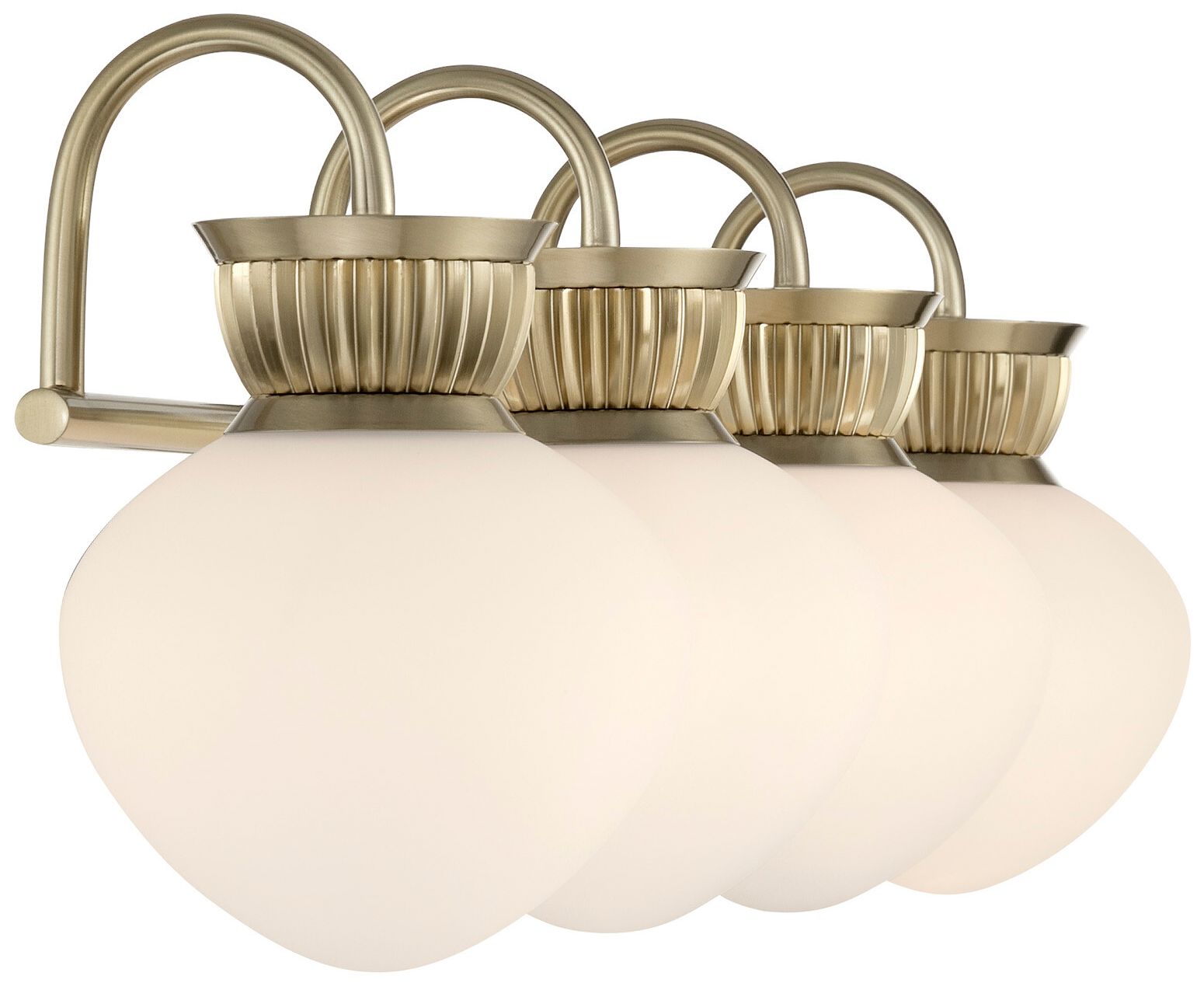 Melbourne 4-Light Bathroom Vanity Light in Noble Brass