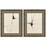 1_Melding Titanium 26"W x 32"H Contemporary Framed Art Set of 2