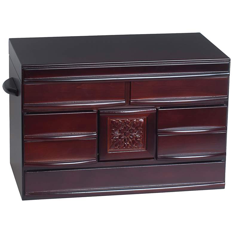 Image 1 Mele &amp; Co. Empress Dark Walnut Wooden Jewelry Box