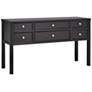 Melendy 54" Wide Ebony Wood 1-Drawer Console Table