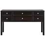 Melendy 54" Wide Ebony Wood 1-Drawer Console Table
