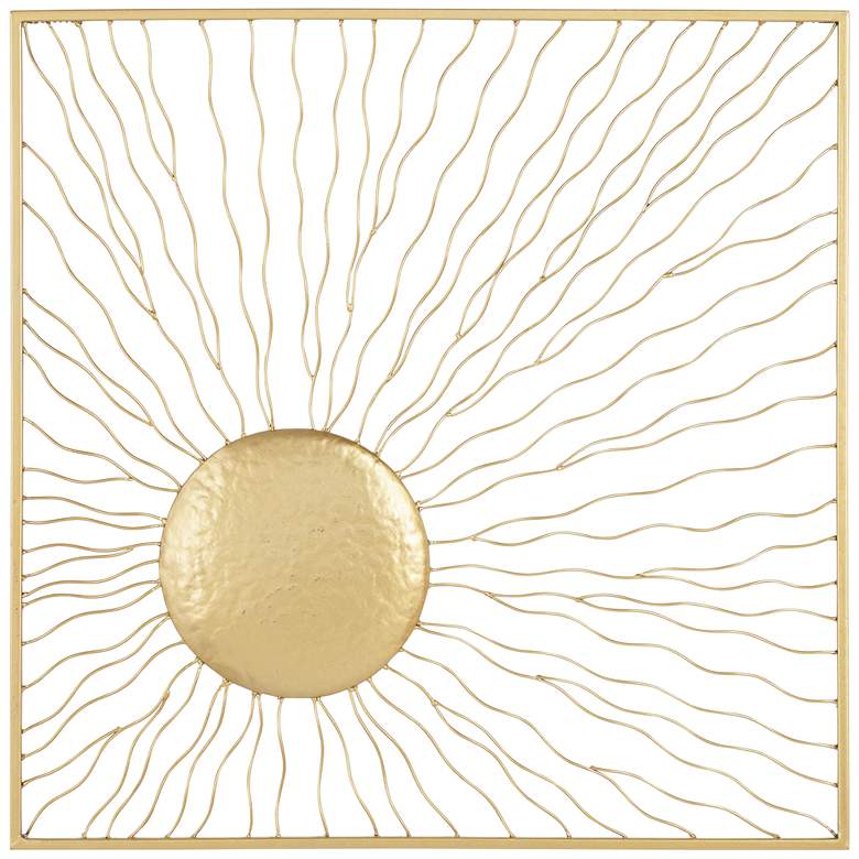 Image 3 Melete Gold Metal 24" Square Wall Art