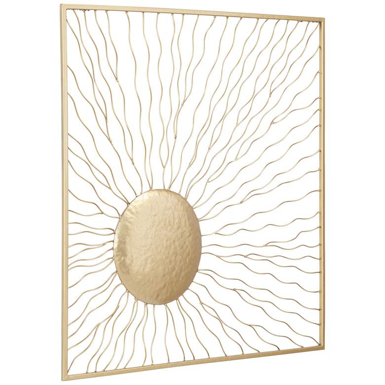 Image 5 Melete Gold Metal 24 inch Square Wall Art more views