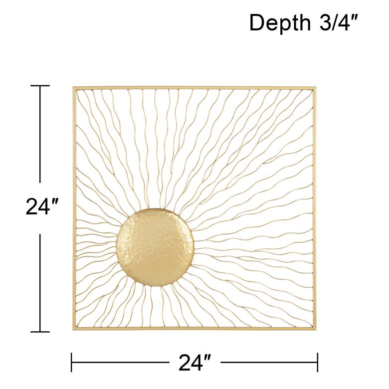 Image 6 Melete Gold Metal 24" Square Wall Art more views
